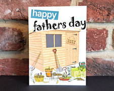 Happy Fathers Day Card Size 5" x 7" Blue Envelope UK Made  **SAME DAY DISPATCH**