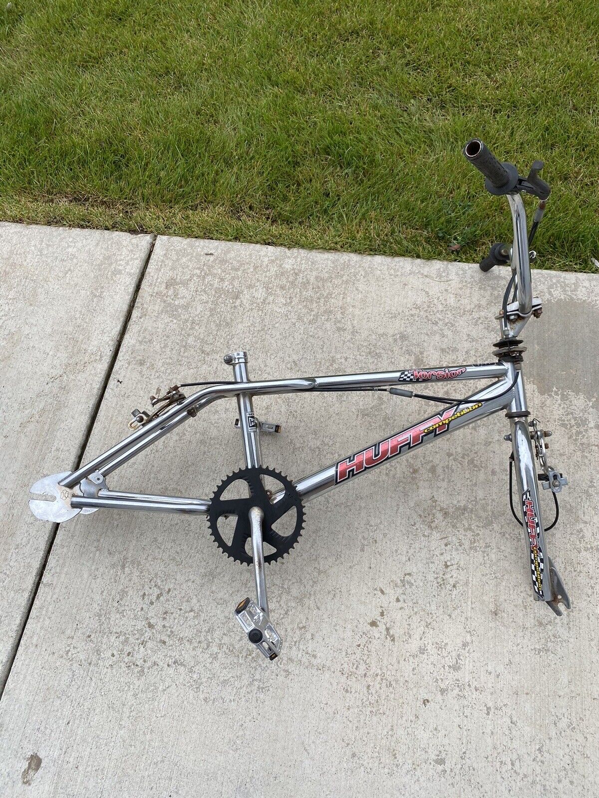 Huffy Torsion Bmx Bike Rare Y2K Bicycle Competition Chrome