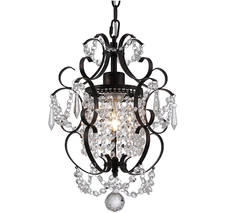 Chandelier Mini Bronze Chandelier Iron Ceiling Light Fixture For Bedroom