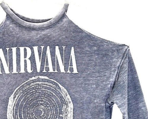 NIRVANA Women Cold Shoulder Sweatshirt 