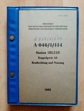 NVA Vorschrift A017/1/214 ehemals A046/1/114 Station 1RL238  Koppelger&auml;t AS 1985
