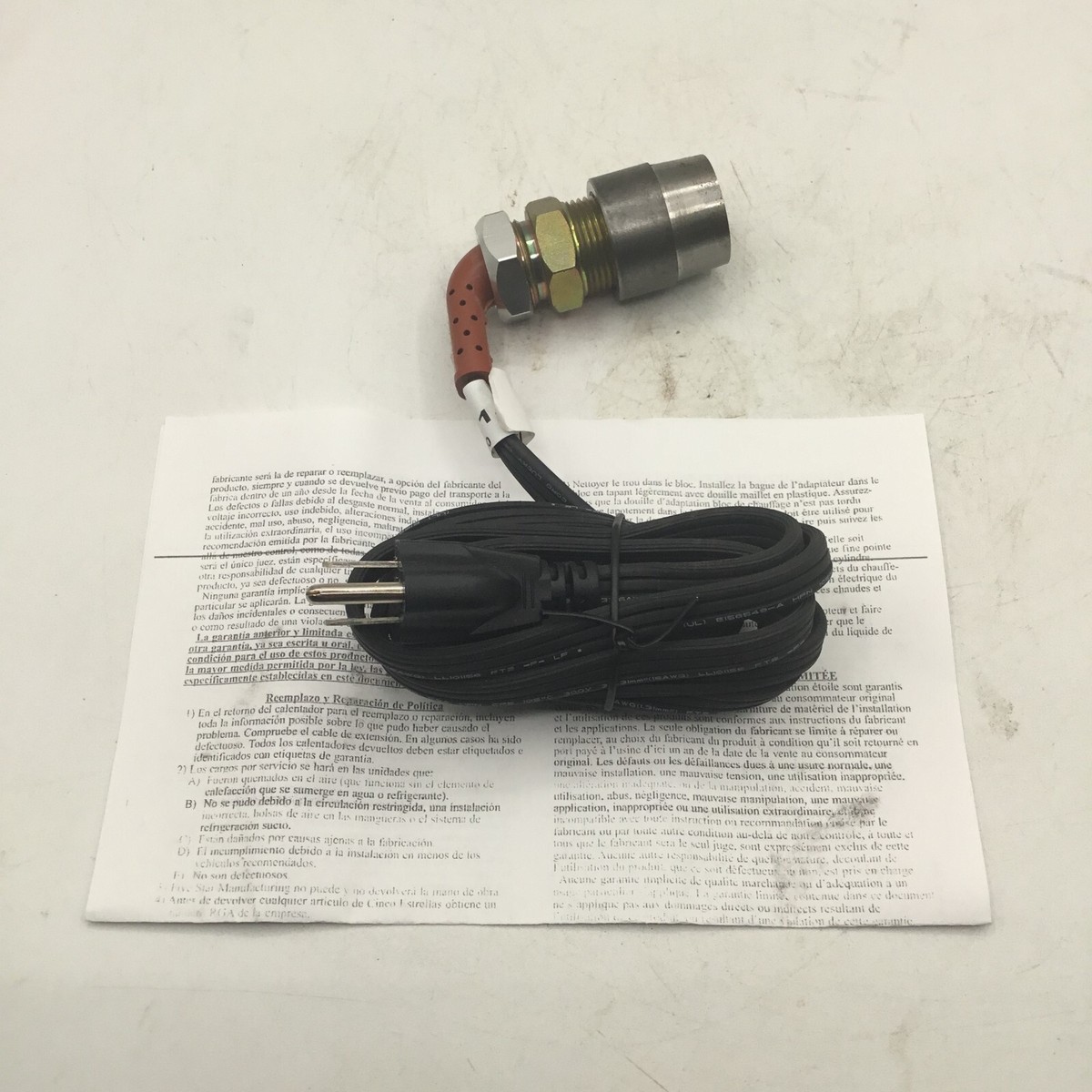 New OEM Kioti Block Heater for CX, CK, DK, NS, NX, RX.AAA247-1