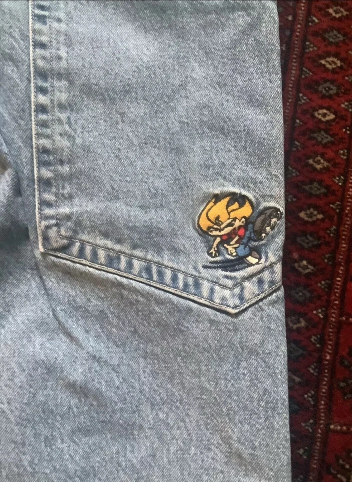Jeans Jnco / Vaqueros holgados vintage auténticos años 90, talla 26, hechos en EE. UU. Foto 3 de 4