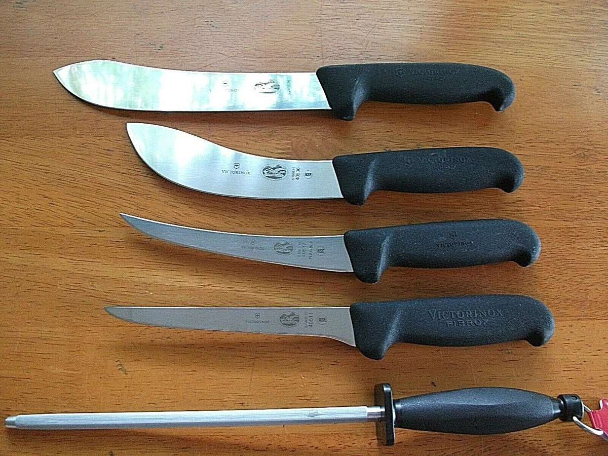 VICTORINOX 5 PIECE BUTCHER SKINNER BONING KNIFE SET SWISS MADE