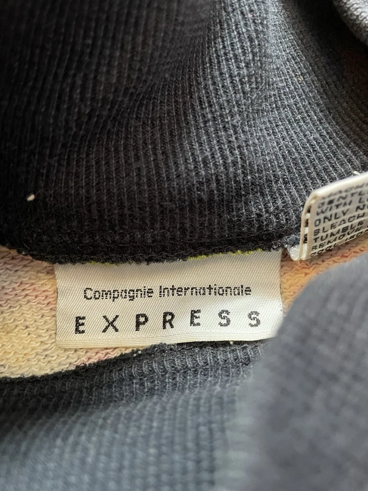 Sudadera Express Años 90 Estampado Floral Multicolor Hecha en Italia 100% Algodón Foto 4 de 4