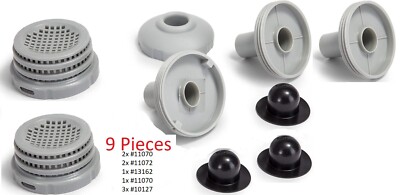 9 Piece Intex 25022E Above Ground Swimming Pool Water Jet Connector Part Kit