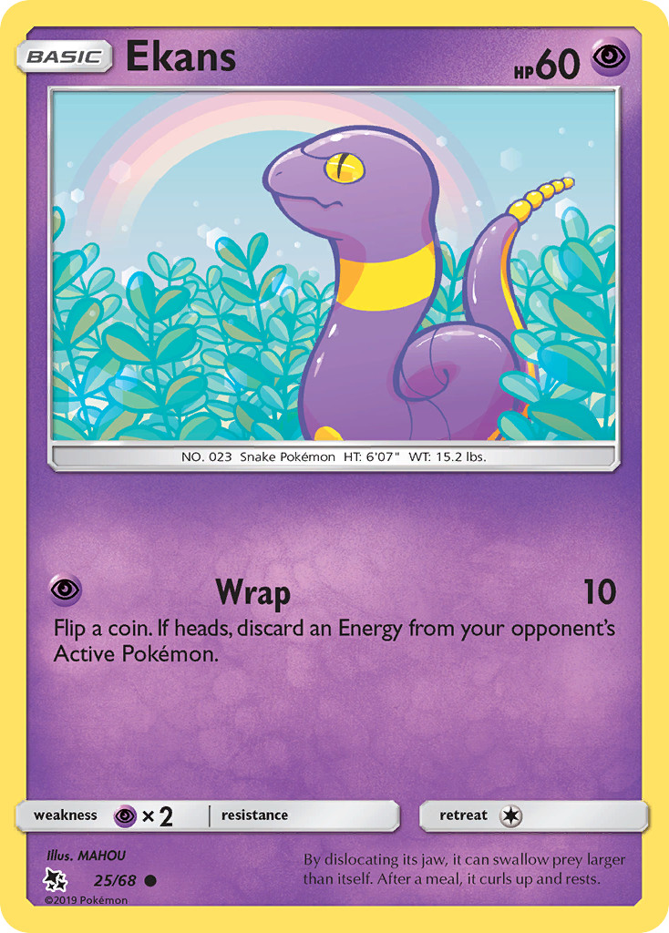 Ekans 25/68 Common | Hidden Fates | Pokemon Card