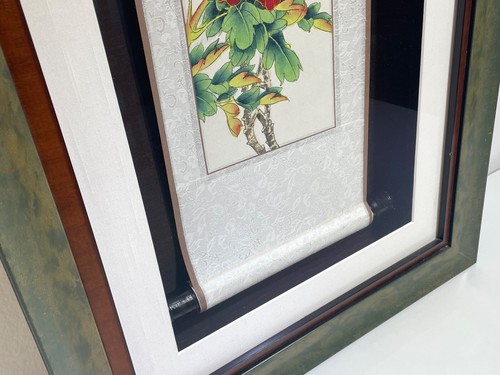 Bluebirds & Flowers | Japanese Rice Paper & Gouache Original Wall Art Shadow Box - Picture 21 of 21