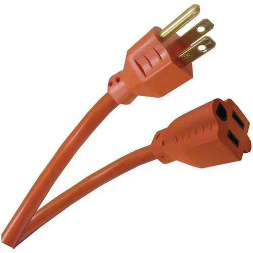 25/50/100 Foot Light Duty Outdoor/Indoor Extension Cord 16/3 Orange USA - Picture 7 of 13