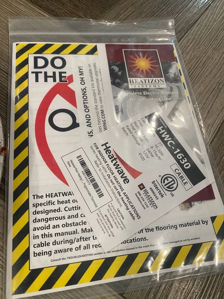 Heatwave Floor Heating Cable System Efficient Heating Coverage 16-30 Sq Open Box - Image 4 of 4