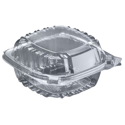 Dart Clear Seal OPS Plastic Square Food Container Clear, 55.1 oz. | 200/Case