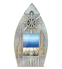 NAUTICAL DÉCOR - VINTAGE BOAT FRAME 2.5'X3.5'
