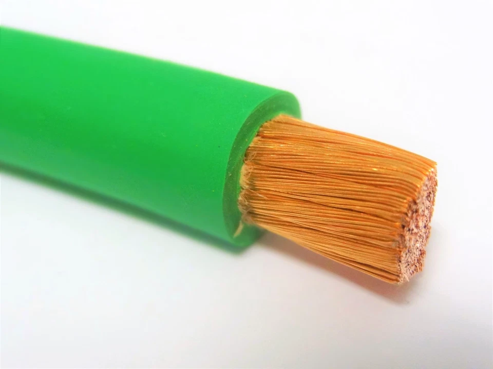 25' FUSS #1 AWG SCHWEISS-/BATTERIEKABEL GRÜN 600 V REINES KUPFER HERGESTELLT IN DEN USA 105c  - Bild 1 von 1
