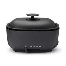 MUJI Deep Grill Pot MJ HPFK1 Nonstick Cookware Electric New Model Black Compact