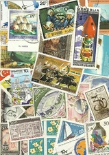 250 Worldwide Stamps - All Different! Mixture of Large, Medium and Small Stamps.