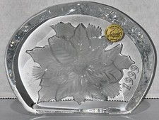 Cristal d&rsquo; Argues Lead Crystal Snowflake Paperweight Made In France Crystal 1999