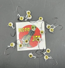 15 Pack 1/16 Oz Size 4 Sickle Hooks Jigs Heads With 3D eyes And Wire Keepers