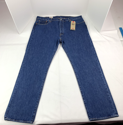 Levis 501 Jeans Size 40 X 32 Dark Stonewash Mens Button Fly #917