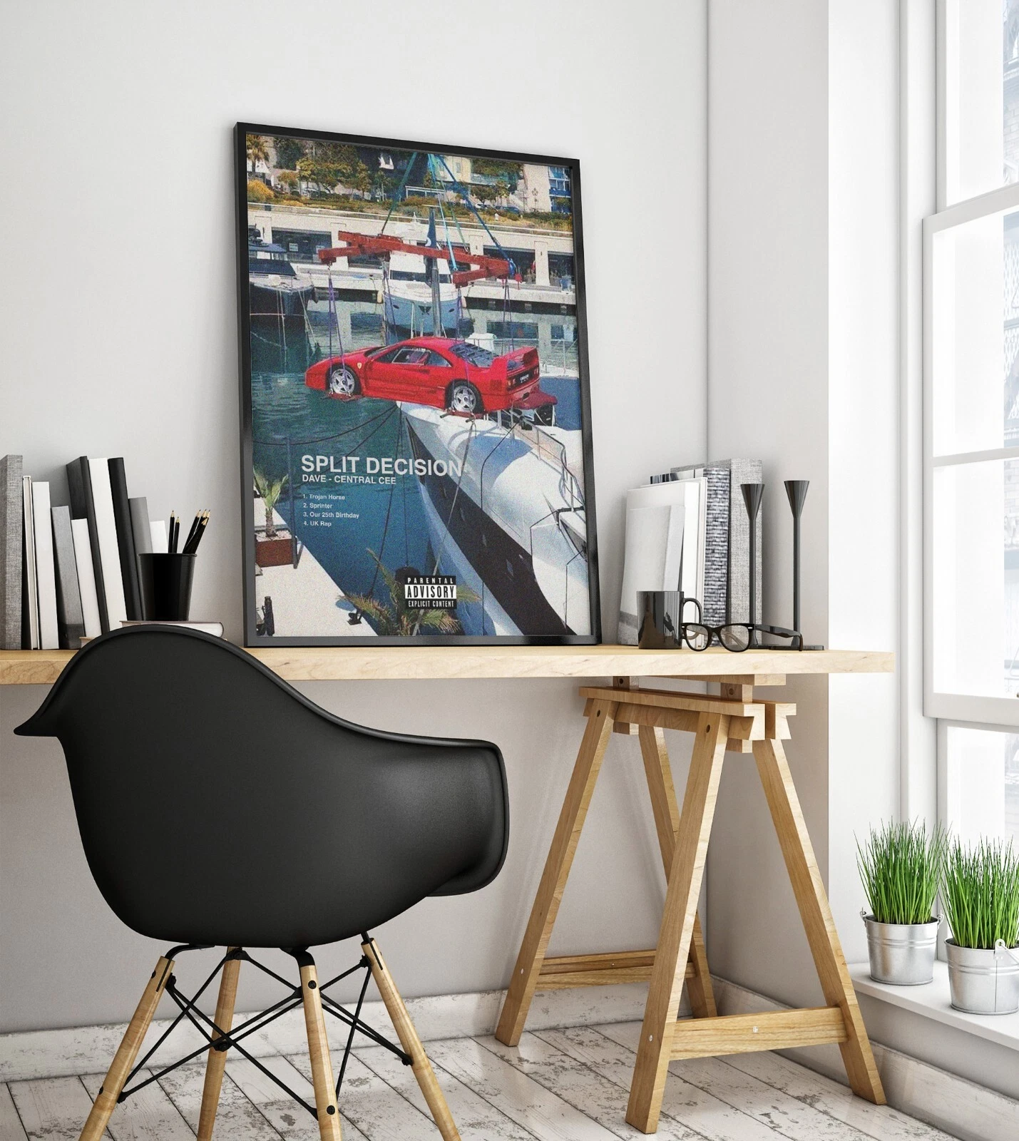 Dave & Central Cee Split Decision Album Poster | Music Artwork and Tracklist