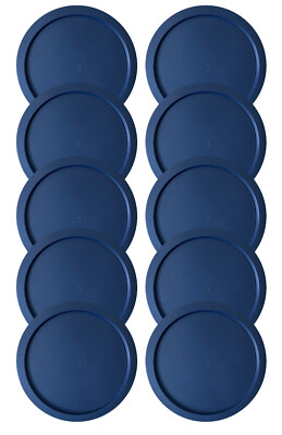 Replacement Lid for Pyrex 1-CUP Storage Cover 4'' Bowl 7202-PC Blue (10-Pack)