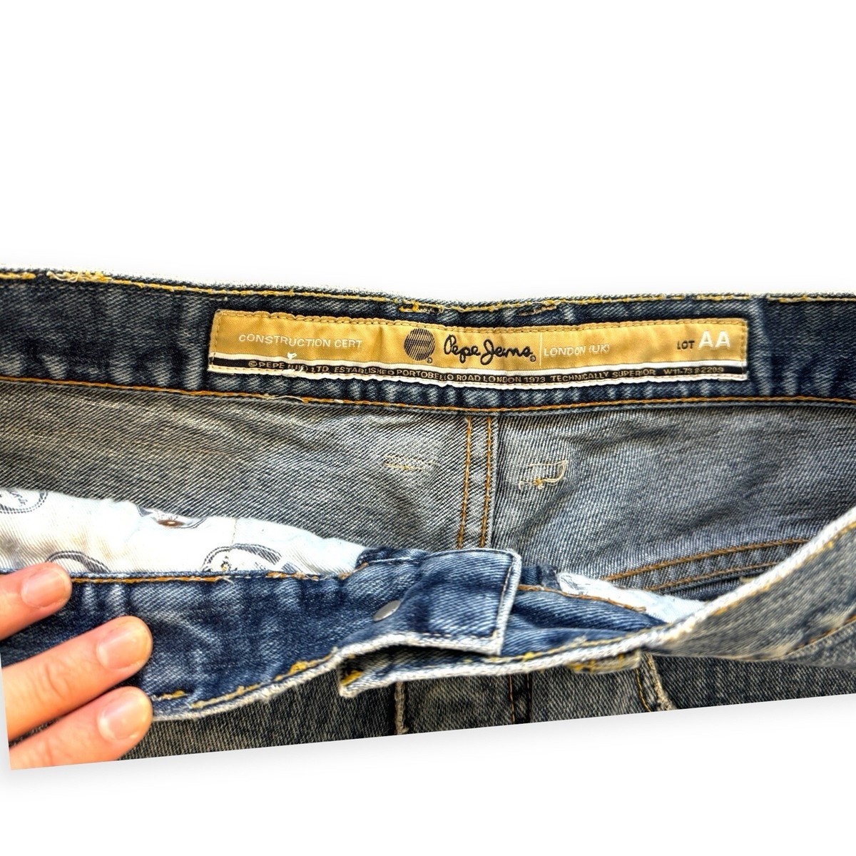 USA古着 PEPE JEANS BAGGY ワイド B系 Y2K デニムパンツ 00s Pepe Jeans W40 ワイド デニム バギーパンツ 極太 B系