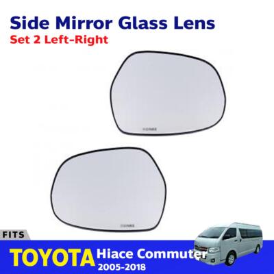 Side Mirror Glass Lens Rear View Pair Fits Toyota Hiace Commuter