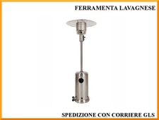 Stufa da dehors a fungo inox per verande esterne alta 2,24 metri Syntesy 