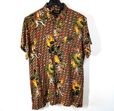 Reason Mens Shirt 3XL All Over Print Multi Color Wearable Art Button Down Shirt