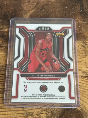 2021-22 Panini Prizm Scottie Barnes Rookie Penmanship