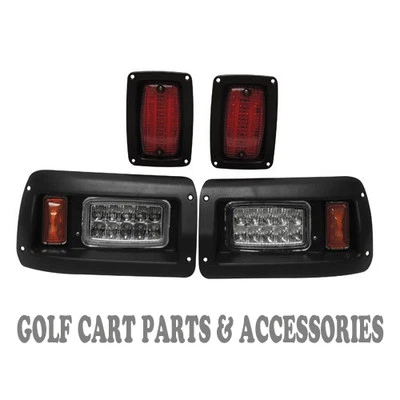 Club Car DS Golf Cart LED Headlight & Tail Light Kit 1993-UP Gas and Elec Models