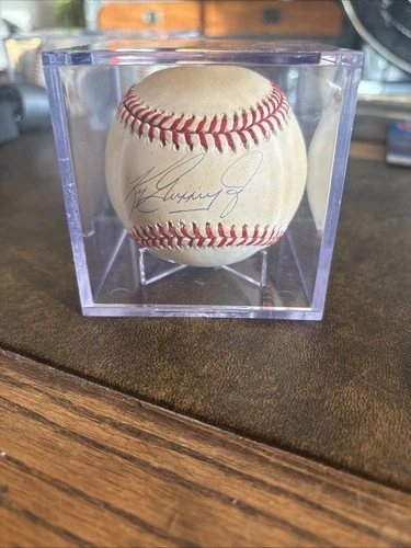 Ken Griffey Jr Autograph Baseball in Display Case