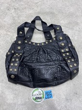 Borsa hobo KOOBA vintage Boho Festival Jillian in pelle nera con borchie - rara