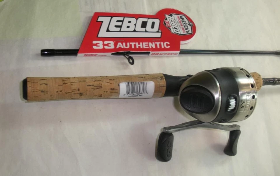 Zebco 2136165 33CC662M Spin Cast Rod Model 33 Reel Combo 6ft 6" 2Pc  Cork Handle - Image 3 of 4