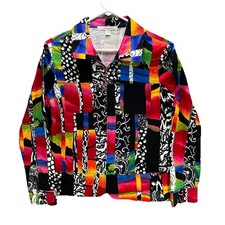Vintage Erin London Jacket Medium Colorful Ar...