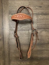 Horse Tack - Frecker’s Tooled Leather Western Headstall