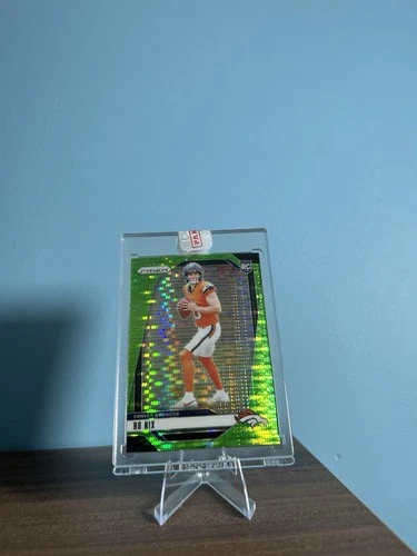 2024 Panini Prizm Rookies Bo Nix #309 Green Wave Prizm (RC)