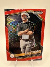 2025 Panini Prizm Black Bill Cowher Red Power Prizm   /75 #118 Steelers Coach