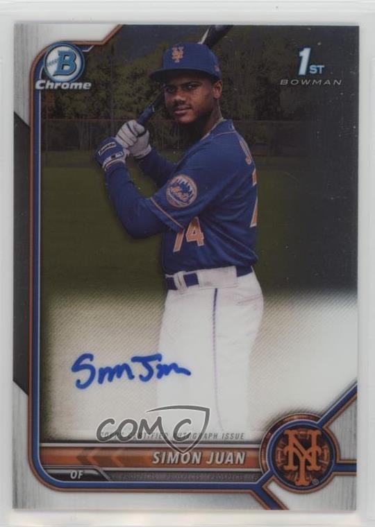 2022 Bowman Chrome Prospect Auto Simon Juan #CPA-SJ Auto 0qn