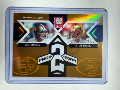 Joe Montana Steve Young 2005 Donruss Face 2 Face Gold /1000 San Francisco 49ers