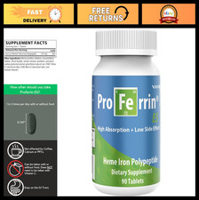 High Absorption Heme Iron Polypeptide 10.5mg - 90 Tablets, Gut-Friendly, USA Mad