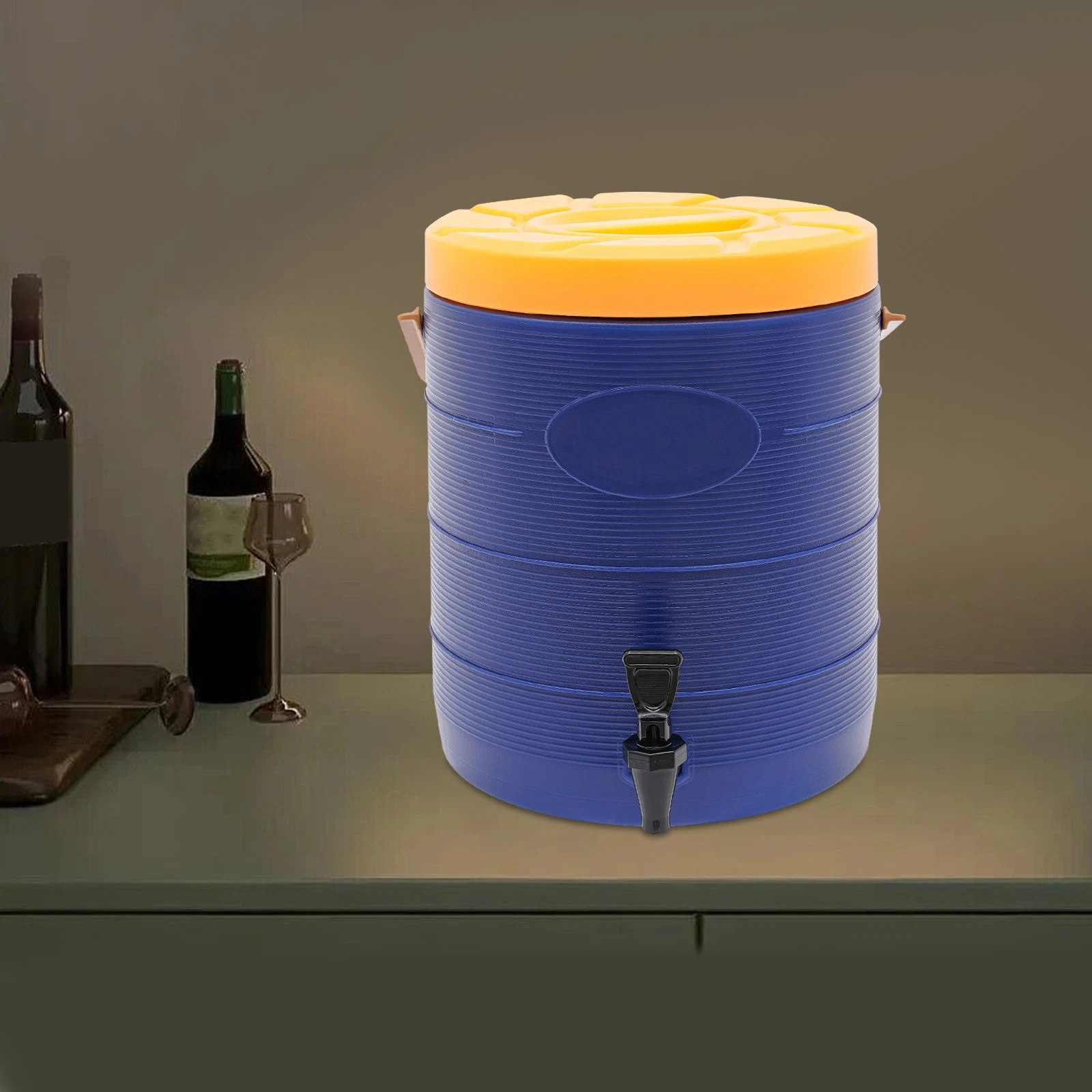 Insulated 6.6 Gallon Hot & Cold Beverage Dispenser with Faucet