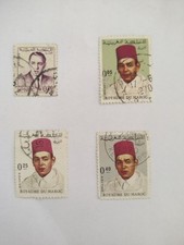 morocco stamps, mix of 4 postage stamps. 1960s, 1970s