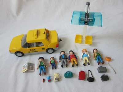 Playmobil 3199 3171 Taxi Taxifahrer Bushaltestelle Yellow Cab, complete sets - Photo 1/4