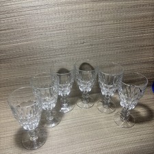 Bormioli Vitrosax 6 Stemmed Water Glasses 12.5 Oz Italy Vintage New Old Stock