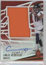 2017 Panini Phoenix RPS Rookie Jumbo Swatch 19/149 Carlos Henderson Auto 0f6