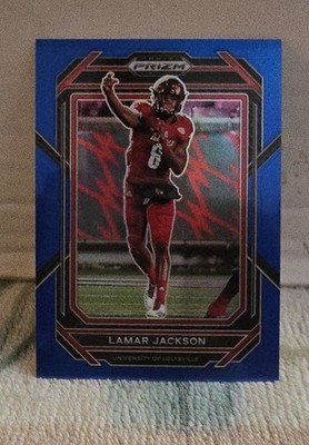 2023 Panini Prizm Draft Picks - Lamar Jackson #67 Blue Prizm /199
