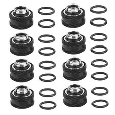 8 Pcs FreezeMod G1/4" Thread Compression Fitting for 14mm OD Hard Rigid TUBE Blk