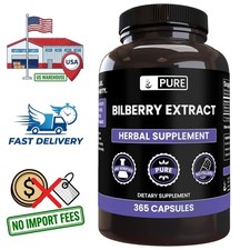 Bilberry Extract  415mg, 365 C psulas  100 Puro de Vaccinium Uliginosum