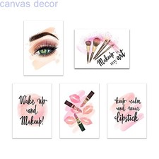 Girl Room Decor: Modern Fashion Quotes Makeup Posters Canvas Wall Art Prints
