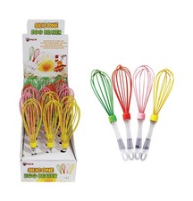 Max Force 11-1116 Assorted Color Silicone Egg Beater/Whisk 10 L in. (Pack of 18)